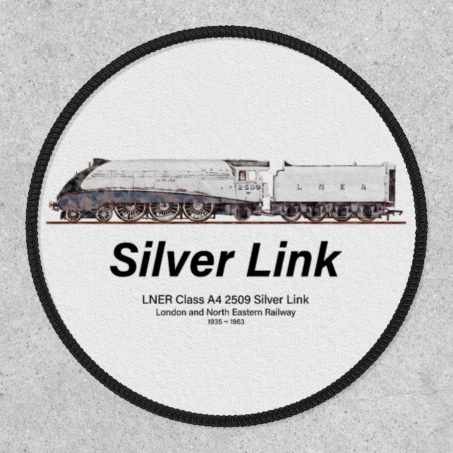 LNER Class A4 2509 Silver Link Steam Locomotive  Patch (Front)