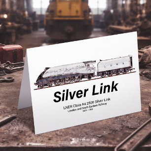 LNER Class A4 2509 Silver Link Steam Locomotive Thank You Card