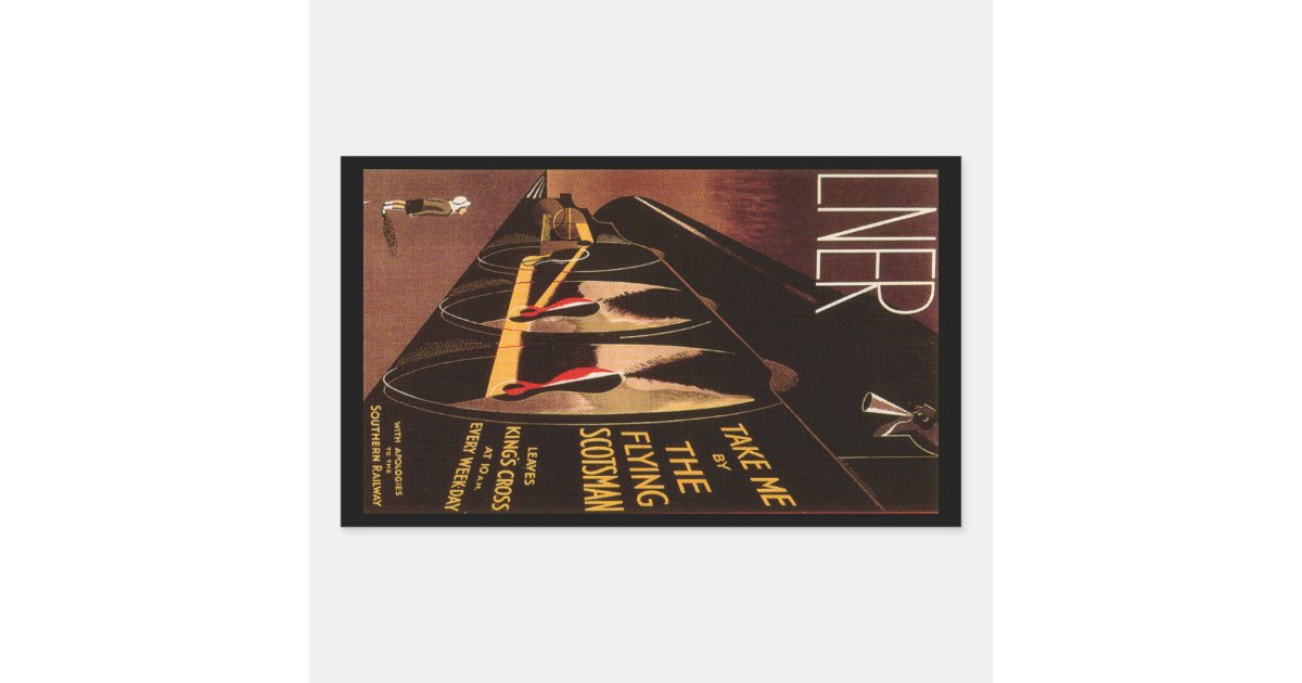 Lner Sticker LNER Flying Scotsman Rectangular Sticker | Zazzle