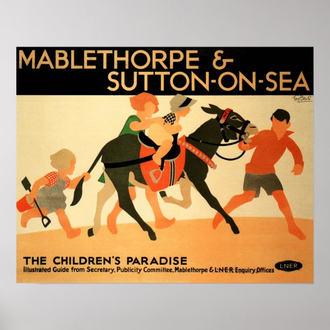 LNER MABLETHORPE & SUTTON ON SEA Railway Travel Poster (Front)