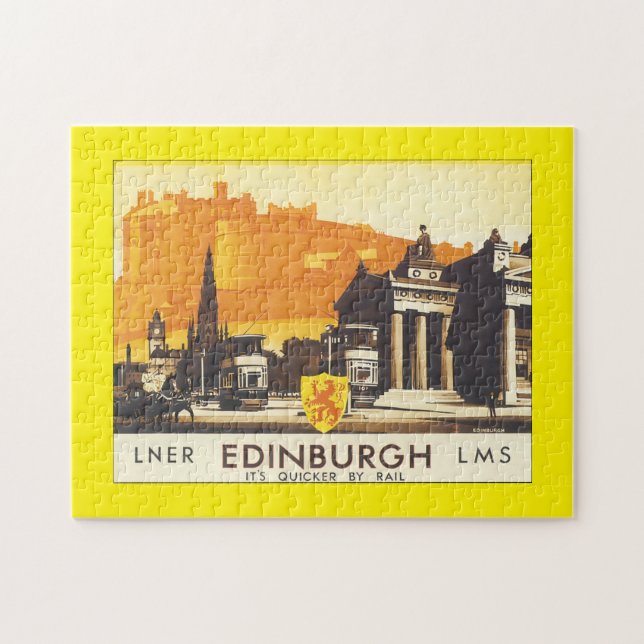 LNR Edinburgh LMS_Vintage Travel Poster Jigsaw Puzzle (Horizontal)