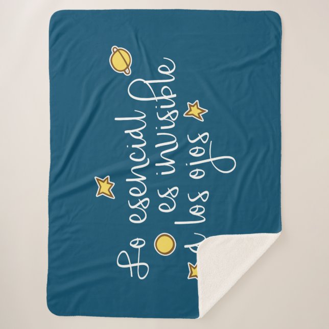 Lo esencial es invisible a los ojos  sherpa blanket (Front)