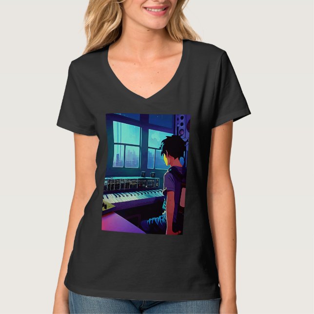 Lo fi hip hop chillhop chill beats aesthetics  101 T-Shirt (Front)