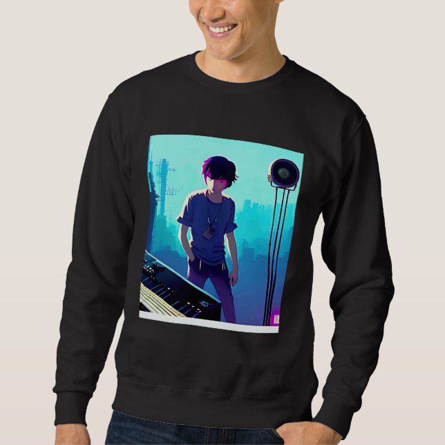 Lo fi hip hop chillhop chill beats aesthetics 10 sweatshirt (Front)