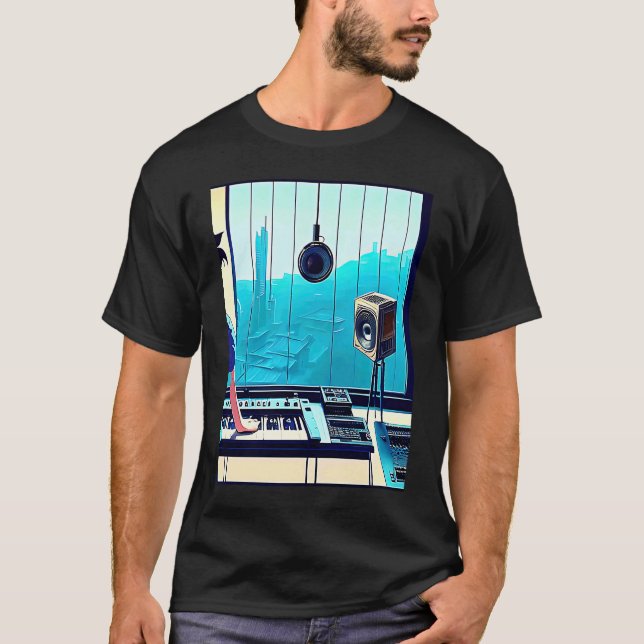 Lo fi hip hop chillhop chill beats aesthetics  124 T-Shirt (Front)