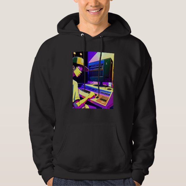 Lo fi hip hop chillhop chill beats aesthetics  14 hoodie (Front)