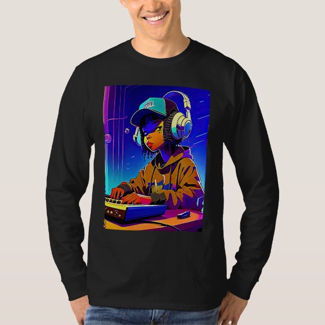 Lo fi hip hop chillhop chill beats aesthetics  16 T-Shirt (Front)