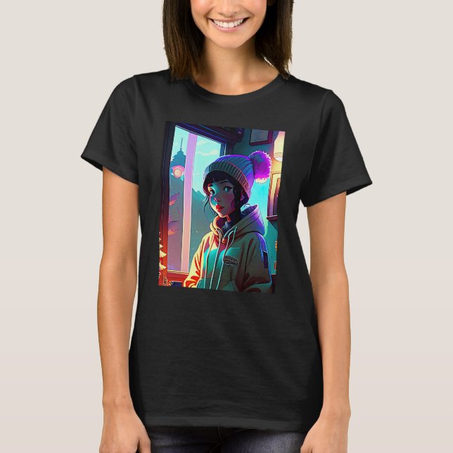 Lo fi hip hop chillhop chill beats aesthetics  17 T-Shirt (Front)
