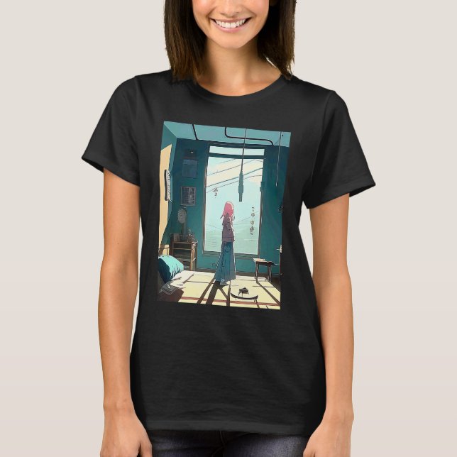 Lo fi hip hop chillhop chill beats aesthetics  24 T-Shirt (Front)