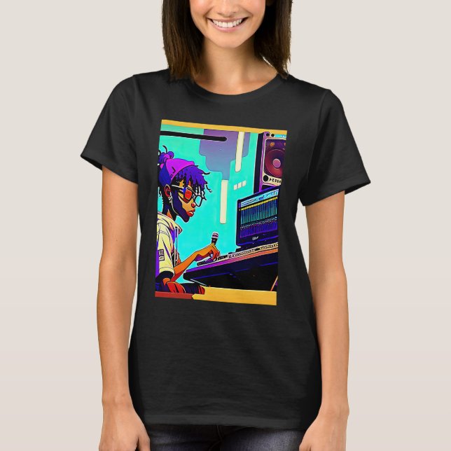 Lo fi hip hop chillhop chill beats aesthetics  3 T-Shirt (Front)