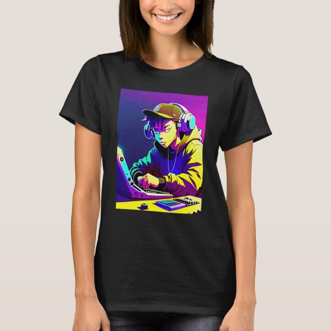 Lo fi hip hop chillhop chill beats aesthetics  3 T-Shirt (Front)