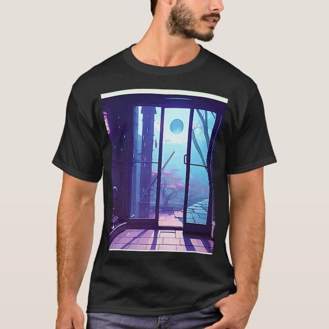 Lo fi hip hop chillhop chill beats aesthetics cat  T-Shirt (Front)
