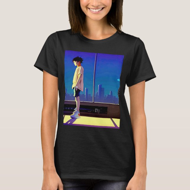 Lo fi hip hop chillhop chill beats esthetics  103 T-Shirt (Front)