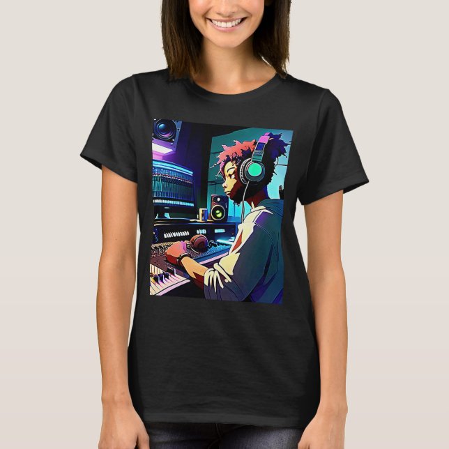 Lo fi hip hop chillhop chill beats esthetics  18 T-Shirt (Front)