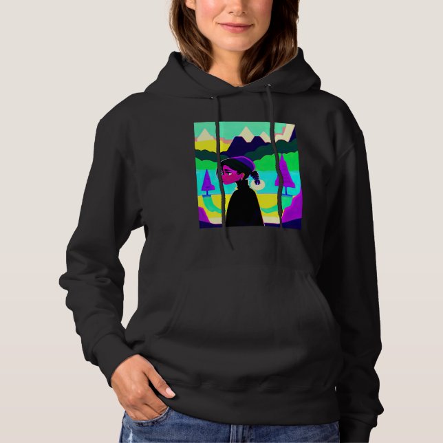 Lo fi hip hop chillhop chill beats lofi aesthetics hoodie (Front)