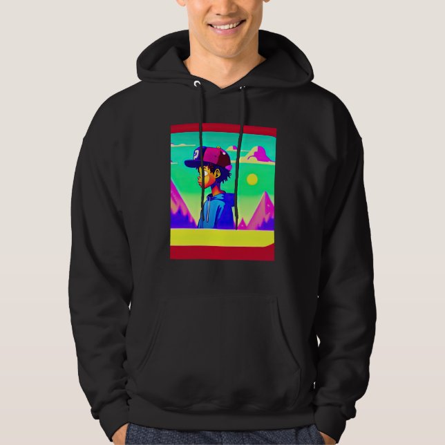 Lo fi hip hop chillhop chill beats lofi aesthetics hoodie (Front)