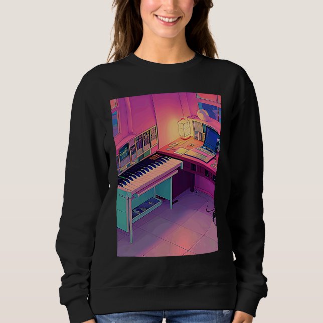 Lo fi hip hop chillhop chill beats lofi aesthetics sweatshirt (Front)