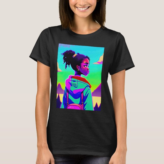 Lo fi hip hop chillhop chill beats lofi aesthetics T-Shirt (Front)