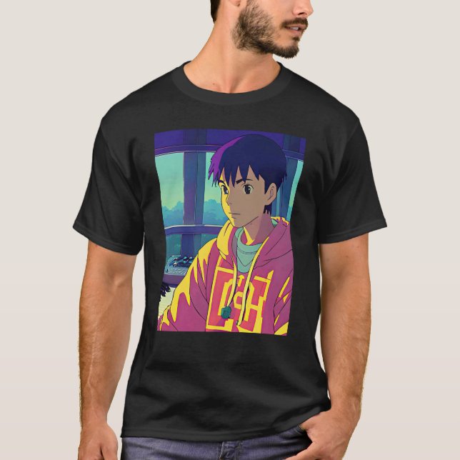 Lo fi hip hop chillhop chill beats lofi aesthetics T-Shirt (Front)