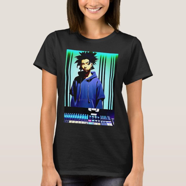 Lo fi hip hop chillhop chill beats lofi aesthetics T-Shirt (Front)