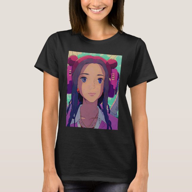 Lo fi hip hop chillhop chill beats lofi aesthetics T-Shirt (Front)