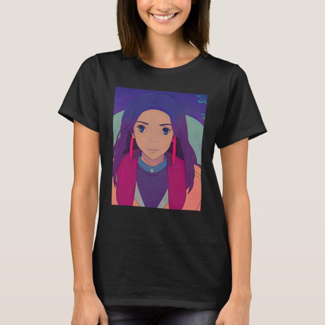 Lo fi hip hop chillhop chill beats lofi aesthetics T-Shirt (Front)