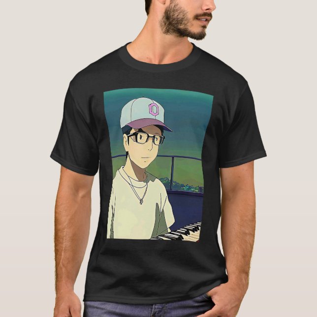 Lo fi hip hop chillhop chill beats lofi aesthetics T-Shirt (Front)