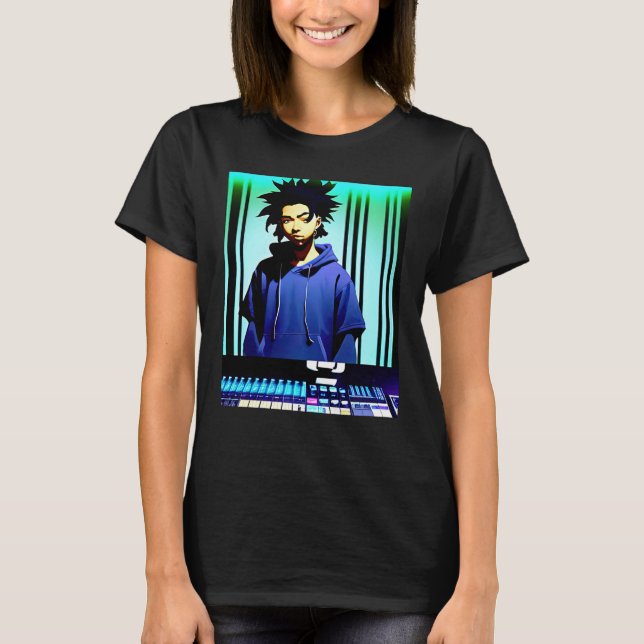 Lo fi hip hop chillhop chill beats lofi aesthetics T-Shirt (Front)