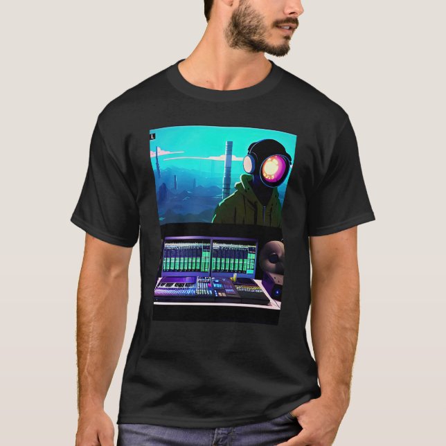Lo fi hip hop chillhop chill beats lofi aesthetics T-Shirt (Front)