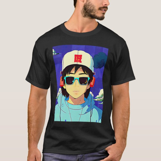 Lo fi hip hop chillhop chill beats lofi aesthetics T-Shirt (Front)