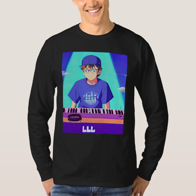 Lo fi hip hop chillhop chill beats lofi aesthetics T-Shirt (Front)
