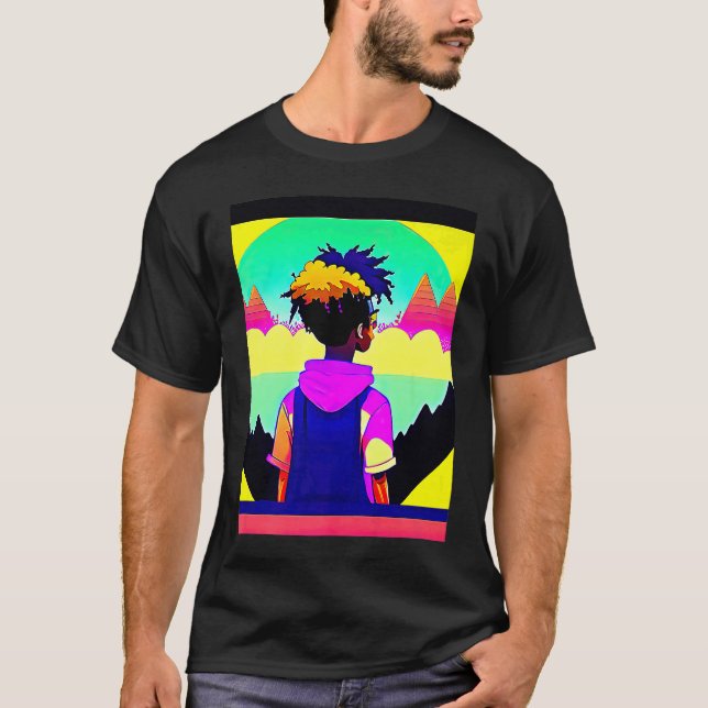 Lo fi hip hop chillhop chill beats lofi aesthetics T-Shirt (Front)