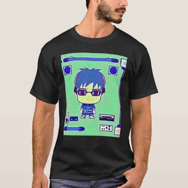 Lo fi hip hop chillhop chill beats lofi aesthetics T-Shirt (Front)