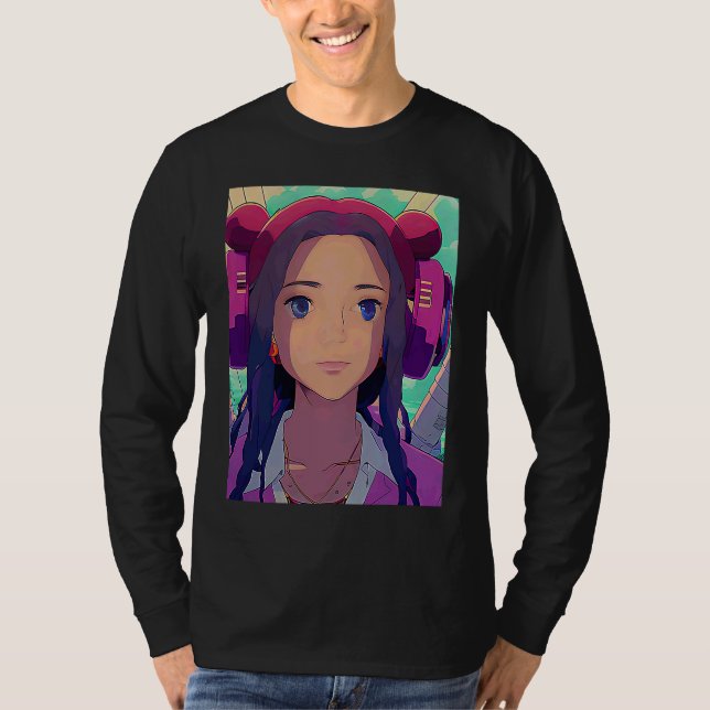 Lo fi hip hop chillhop chill beats lofi aesthetics T-Shirt (Front)