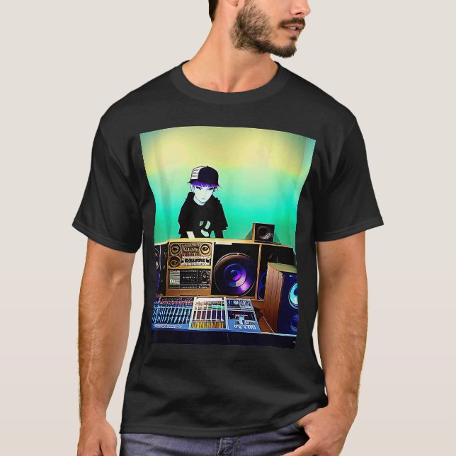 Lo fi hip hop chillhop chill beats lofi aesthetics T-Shirt (Front)