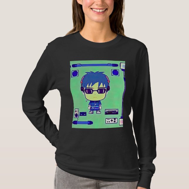 Lo fi hip hop chillhop chill beats lofi aesthetics T-Shirt (Front)