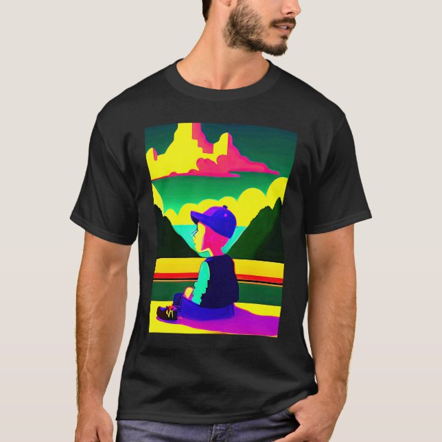 Lo fi hip hop chillhop chill beats lofi aesthetics T-Shirt (Front)