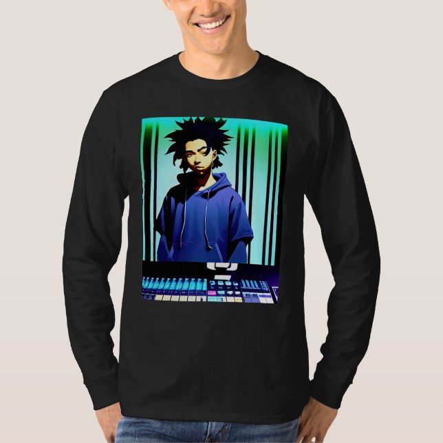 Lo fi hip hop chillhop chill beats lofi aesthetics T-Shirt (Front)