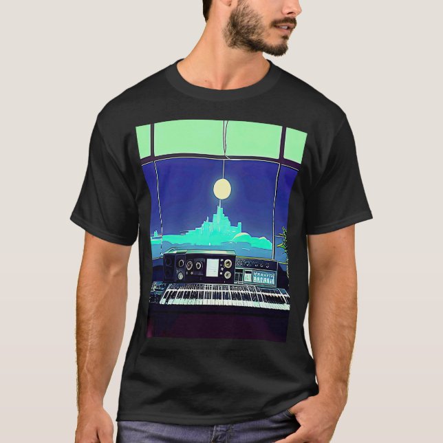 Lo fi hip hop chillhop chill beats studio aestheti T-Shirt (Front)