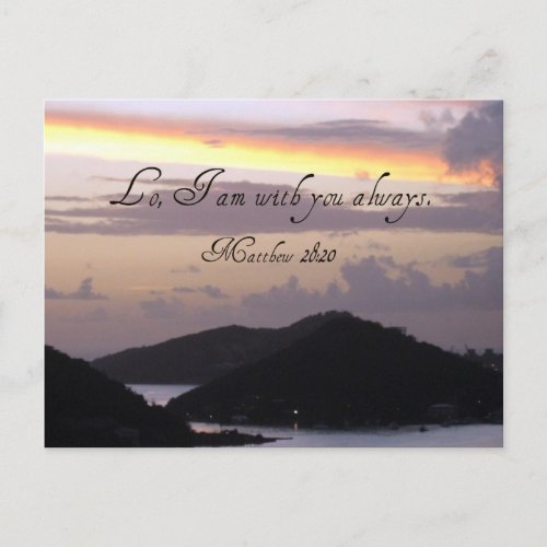 Lo I am with you always Postcard