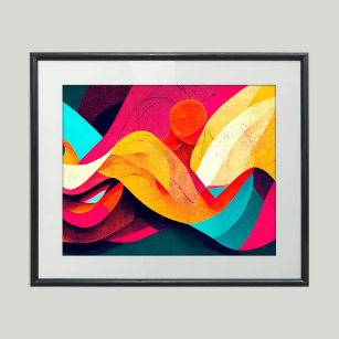 Lo - Lo Fi Colorful Abstract Art Poster