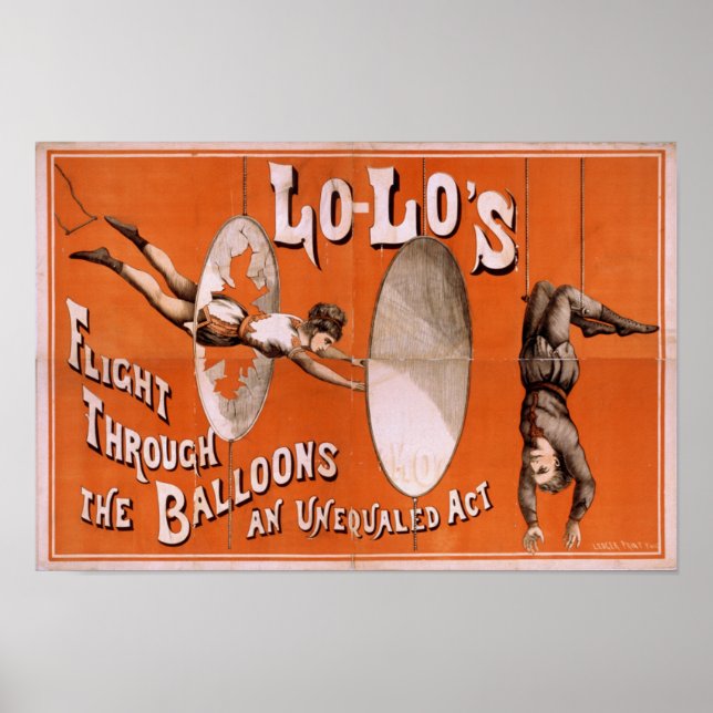 Lo-Lo's Flight Thru Ballons Act VAUDEVILLE Poster (Front)