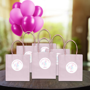 Lo-Poly Rainbow Horse Thank You Favor Classic Round Sticker