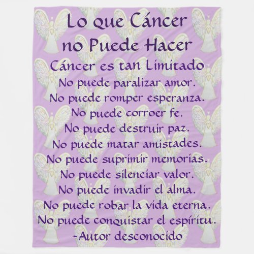 Lo que Cncer no Puede Hacer Angel Chemo Blanket