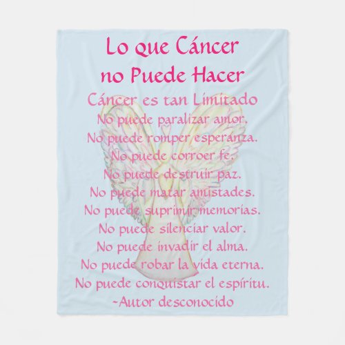 Lo que Cncer no Puede Hacer Angel Chemo Blanket