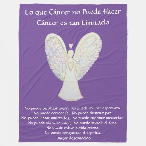 Lo que cncer no Puede Hacer Angel Chemo Blanket