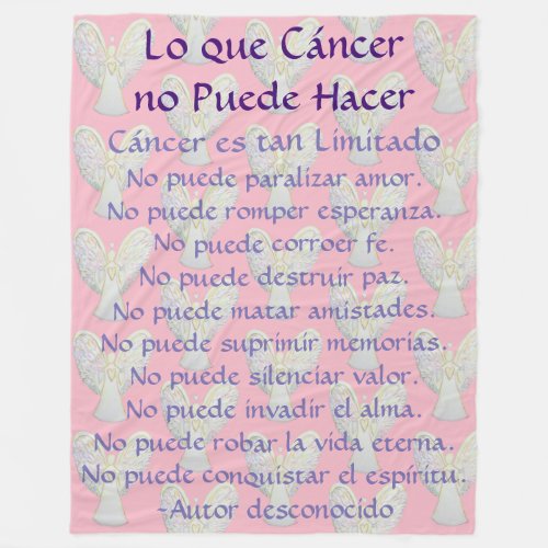 Lo que Cncer no Puede Hacer Angel Chemo Blanket