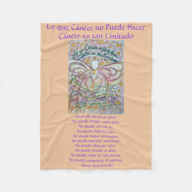Lo que cáncer no Puede Hacer Angel Chemo Blankets (Front)