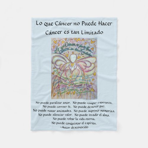 Lo que cncer no Puede Hacer Angel Chemo Blankets