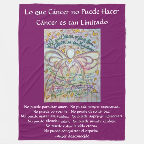 Lo que cncer no Puede Hacer Angel Chemo Blankets